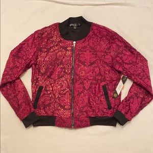 LuLaRoe Stevie Red Elegant Bomber Jacket Sz Xs